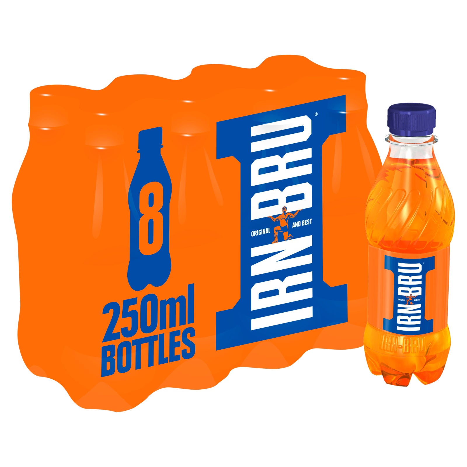 Irn Bru Drink Pack of 8 Bottles x 250ml Irn Bru Drink Pack of 8 Bottles x 250ml